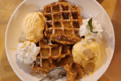 Waffle Iron Bread Pudding at Clesi's